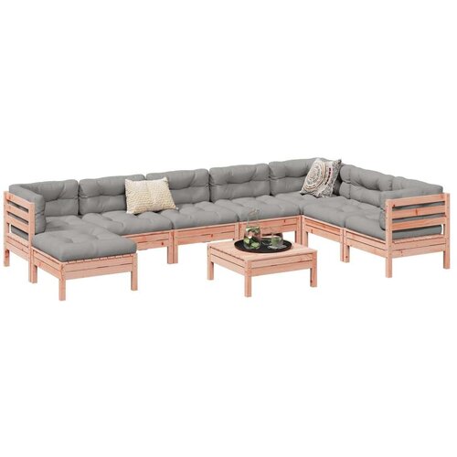  9-dijelni set vrtnih sofa s jastucima masivno drvo duglazije Cijene