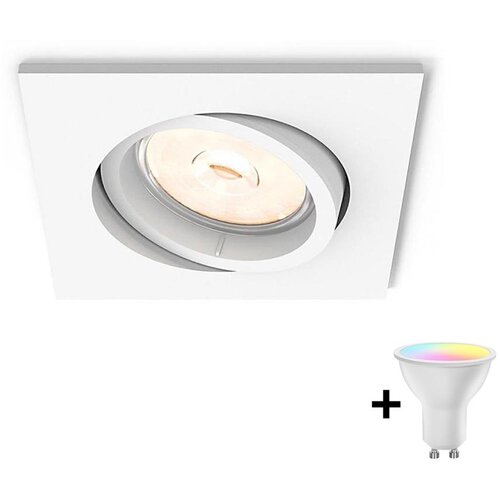 Philips LED RGBW prigu&scaron;iva ugradna svetiljka DONEGAL 1xGU10/4,8W/230V + daljinski upravljač Cene