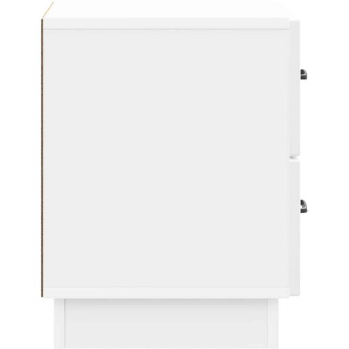  Noćni ormar s ladicama Bijela visokog sjaja 43 x 34 5 x 44 5 cm - Bijela visokog sjaja 1 Slike