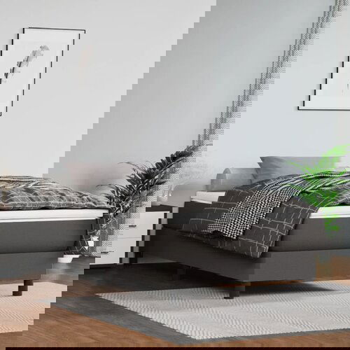 vidaXL Dječji madrac s džepičastim oprugama sivi 80x160cm lažna koža Cijene