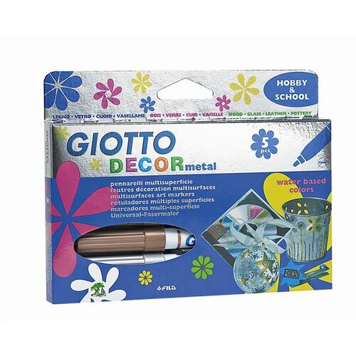 Giotto flomasteri DECOR metal - 5 boja Cene