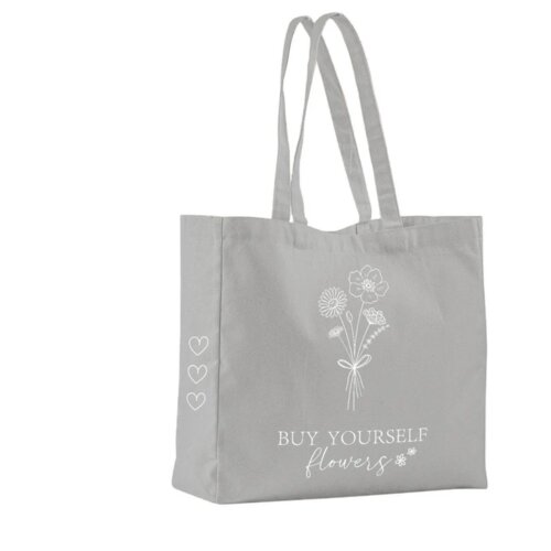  Bombažna vrečka "Buy yourself flowers" - 1 k. Cene