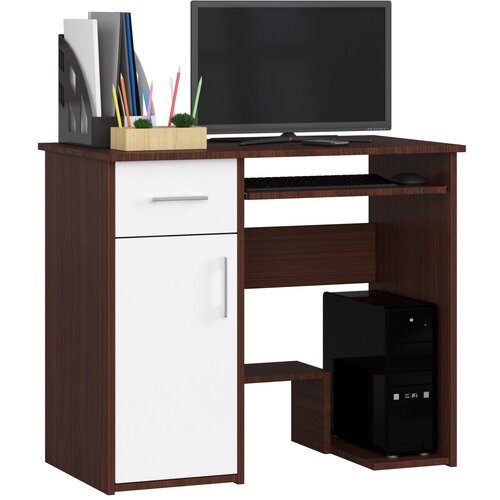 AKORD JAY DESK 90 cm WENGE / WHITE, (21702495) Slike