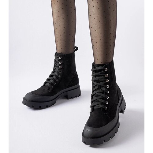 Gemre Black eco-suede ankle boots Orson Cene