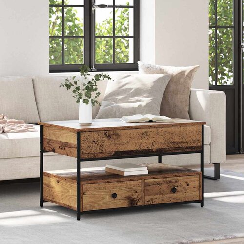 VidaXL Kava Stol Staro drvo 85 x 50 x 50 cm Konstruirano drvo Slike