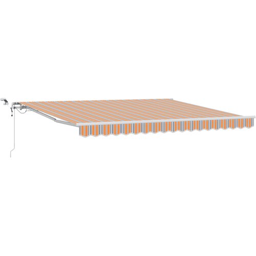 vidaXL Retraktilna tenda večbarvno 400 × 350 cm Tkanina in kovina - - večbarvno - 36.09 - 400 x 350 cm - Cene