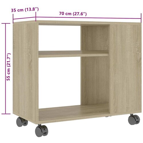  Pomoćni stol 70x35x55 cm konstruirano drvo Slike