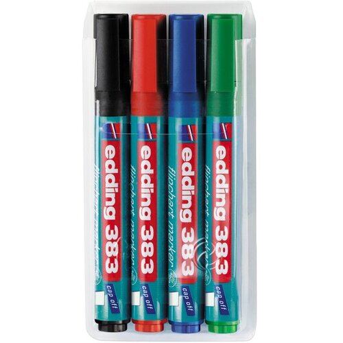 Edding Flipchart marker 383 1-5mm kosi vrh set 1/4 sortirano Cene