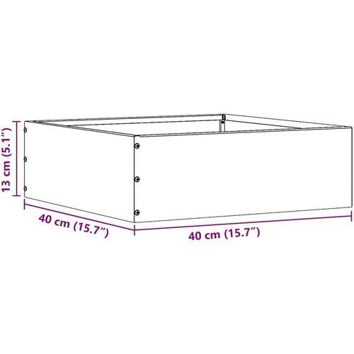 vidaXL Robovi trave 6 pcs Rjav 40 x 40 x 13 cm Vremensko odporno jeklo Cene