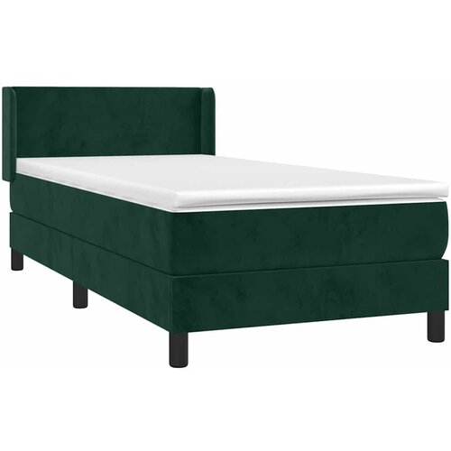 Box spring krevet s madracem tamnozeleni 90x200 cm bar&amp;scaron;unasti Slike