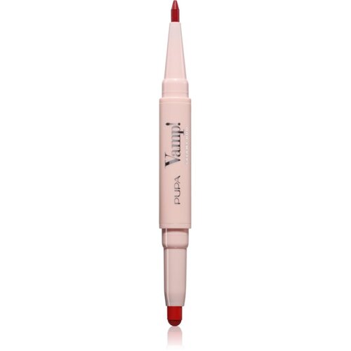 PUPA Milano Vamp! Creamy Duo &amp;scaron;minka in svinčnik za ustnice 2 v 1 odtenek 012 Cherry Red 0.8 g Slike