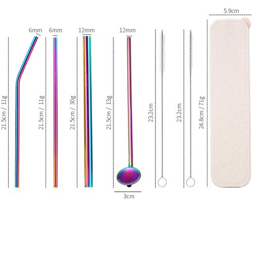 INF Slamica iz nerjavečega jekla v 7 delih MultiColor, (21365759) Cene