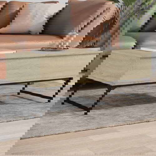 VidaXL Klubska mizica sonoma hrast 100x50x40 cm inženirski les Slike