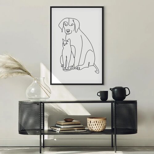  Slika - Best Friends (1 Part) Vertical 60x90 U crnom drvenom okviru Slike
