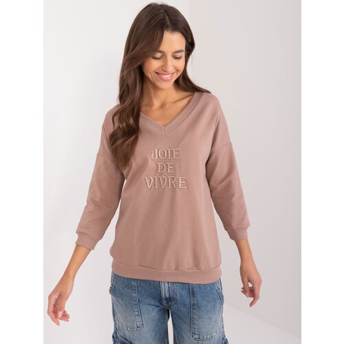 RELEVANCE Blouse-RV-BZ-9143.87P-dark beige Cene