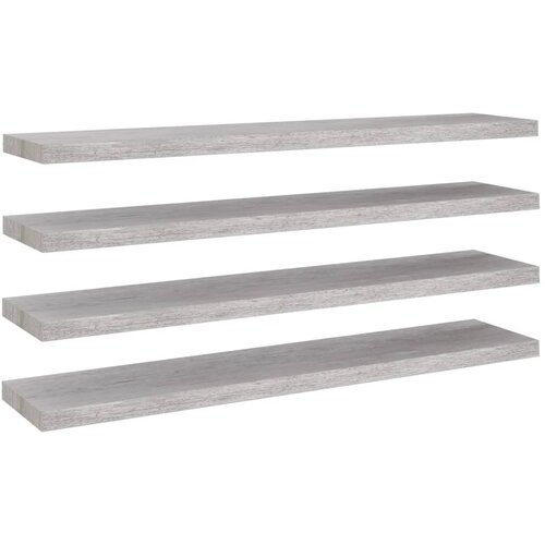 Maison Chic 4 kosi Stenske Police - Viseče police betonsko sive 120x23,5x3,8 cm MDF, (21793883) Cene