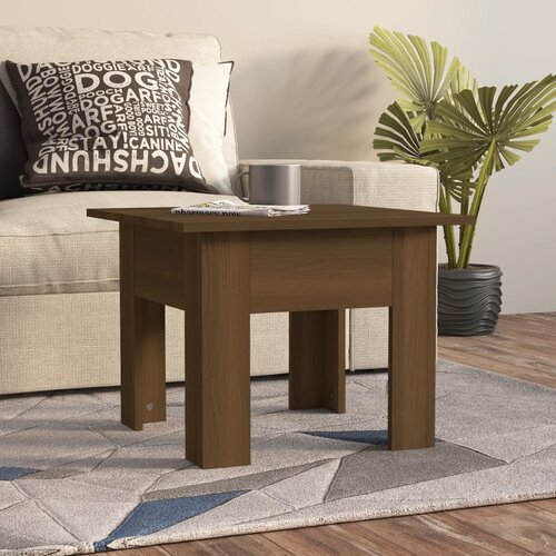  Stolić za kavu smeđa boja hrasta 55x55x42 cm konstruirano drvo Cene