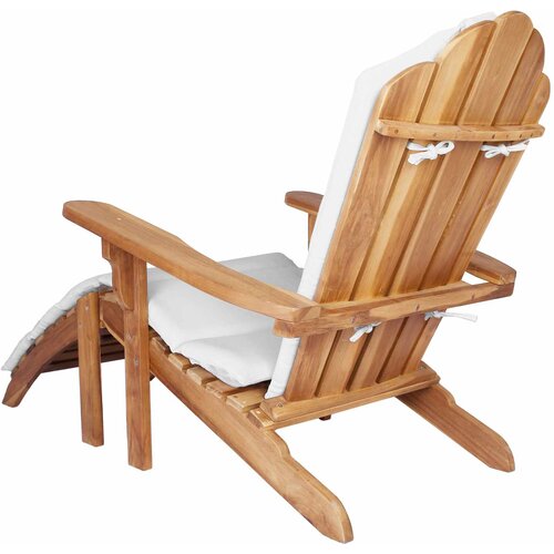  Vrtna stolica Adirondack s osloncem za noge Prirodna Slike
