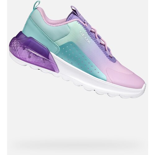 Geox Turquoise Girls' Sneakers Activart Illuminus - Girls Cene