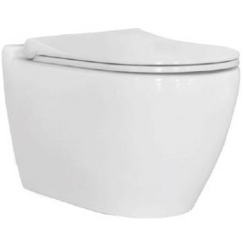 Sanotechnik viseča WC &amp;scaron;koljka brez roba z desko s počasnim zapiranjem UNO GU100 Slike