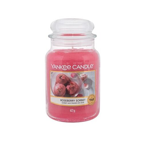 Yankee Candle Roseberry Sorbet di&amp;scaron;eča svečka 623 g unisex Slike
