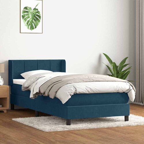  Box spring krevet s madracem tamnoplavi 80x220 cm bar&scaron;unasti Cijene