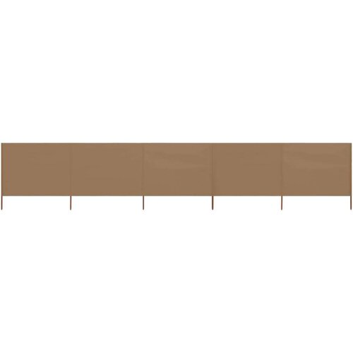  5-panelni vetrobran tkanina 600x160 cm taupe, (20610604) Cene