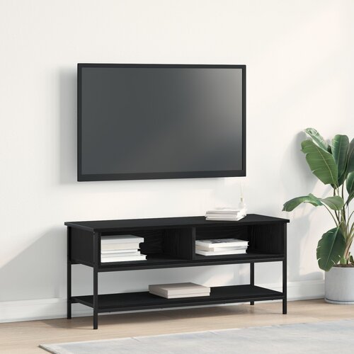 VidaXL TV omara Črna Oreh 100x35x45 cm Inženirski les in Jeklo, (22012301) Slike