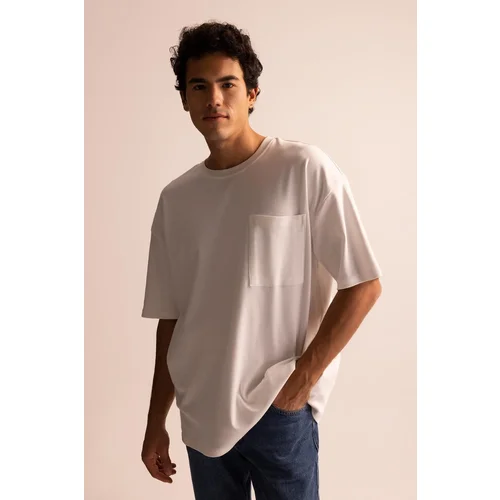 Defacto Oversize Fit Crew Neck Short Sleeve 100% Cotton Heavy Fabric T-Shirt