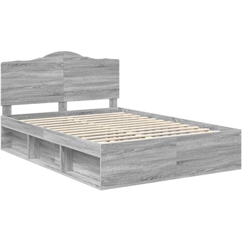  Krevetna konstrukcija s uzglavljem Siva Sonoma 140 x 190 cm Cijene