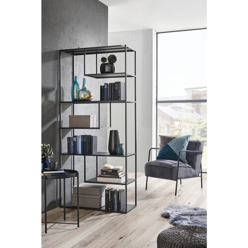 CARRYHOME regal 85/188/35 cm črna Slike