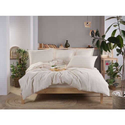  muslin - cream cream muslin double quilt cover set Cene