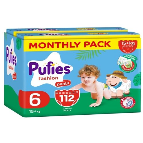 Pufies fashion pants pelene veličina 6 (mesečni box) 112kom Cene