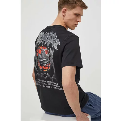 Adidas Pamučna majica za muškarce, boja: crna, s tiskom, IS0204