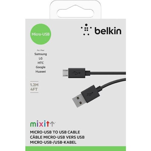 Belkin USB kabel USB 2.0 USB-A utikač, USB-Micro-B utikač 2.00 m crna F2CU012bt2M-BLK Cijene