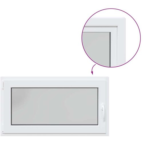  Prozor za podrum RISOR Bijeli 110 x 50 cm PVC i staklo - Bijeli 110 x 50 cm (trostruki sloj) Nagibanje i okretanje lijevo Slike