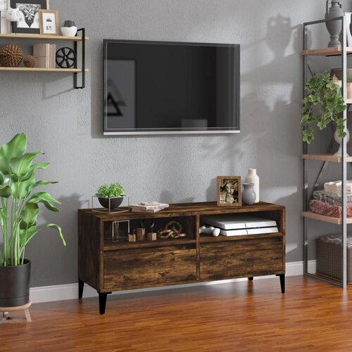 The Living Store TV omarica dimljeni hrast 100x34,5x44,5 cm inženirski les - TV Omarica, (21375902) Cene