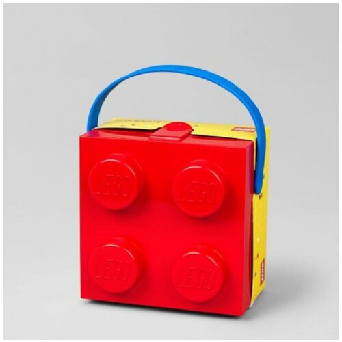 Lego kutija za užinu sa ručkom: crvena Cene
