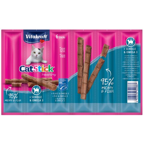 Vitakraft Cat Stick Healthy - Iverak &amp;amp; Omega 3 (6 x 6 g) Slike