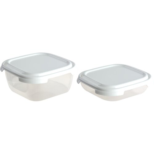  Plastična posuda Frigo Linea set 2/1, Bela Slike