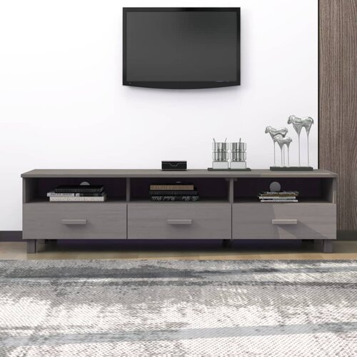 vidaXL TV ormarić svjetlosivi 158 x 40 x 40 cm od masivne borovine Cijene