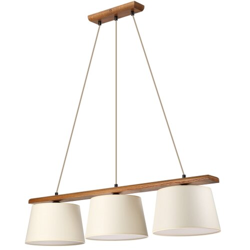  Luster na sajli AIDA 3xE27/15W/230V prečnik 25 cm hrast/krem Slike