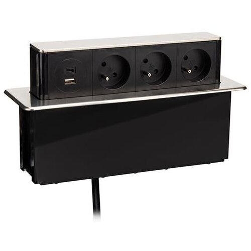 solight PP126C-PD20 - Stub sa utičnicama za radnu ploču stola, 3x230V + USB-A + USB-C Cene