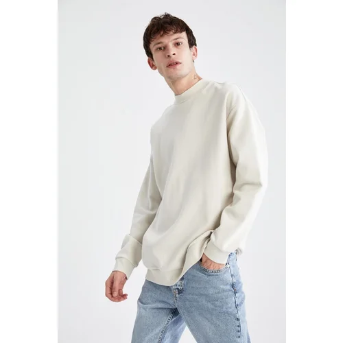 Defacto Boxy Fit Crew Neck Printed Sweatshirt