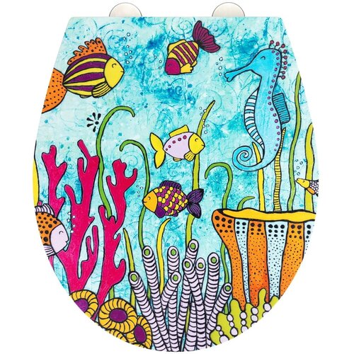 Wenko WC daska s automatskim zatvaranjem 37 x 44,5 cm Rollin&amp;#039;Art Ocean Life &amp;ndash; Slike