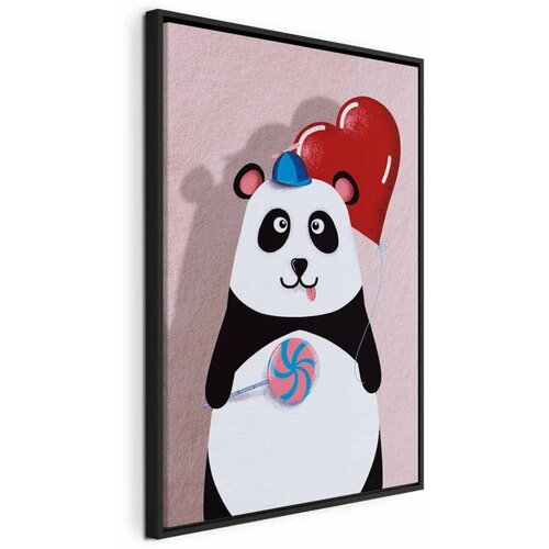  Slika - Panda with a Balloon (1 Part) Vertical 60x90 U crnom drvenom okviru Cene