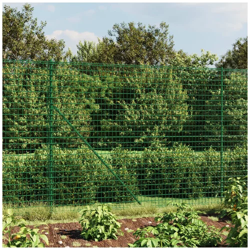 vidaXL Ograda od žičane mreže sa šiljastim držačima zelena 2 x 10 m