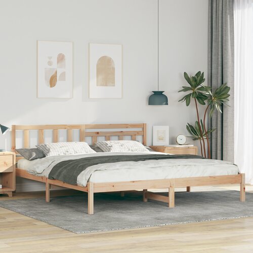 vidaXL Krevetna konstrukcija Smeđa 180 x 200 cm Čvrsta borova drva Cene
