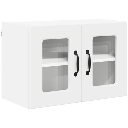 Zidni stakleni ormarić 2 pcs Bijelo 60 x 31 x 40 cm Slike