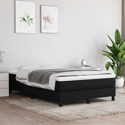  Krevet s oprugama i madracem crni 120 x 200cm od tkanine Cene